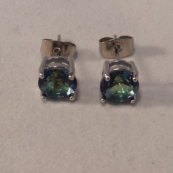 Jewelry - 18k WGF Blue Mystic Topaz Zircon Earrings 1.28tcw Jewelry - 18k WGF Blue Mystic Topaz Zircon Earrings 1.28tcw